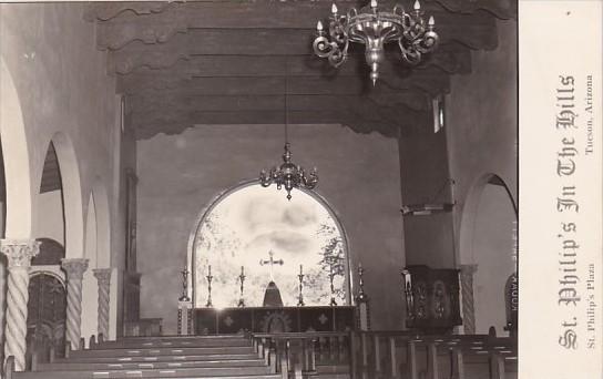 Interior St Philip's In The Hills Church Tucson Arizona Real Photo