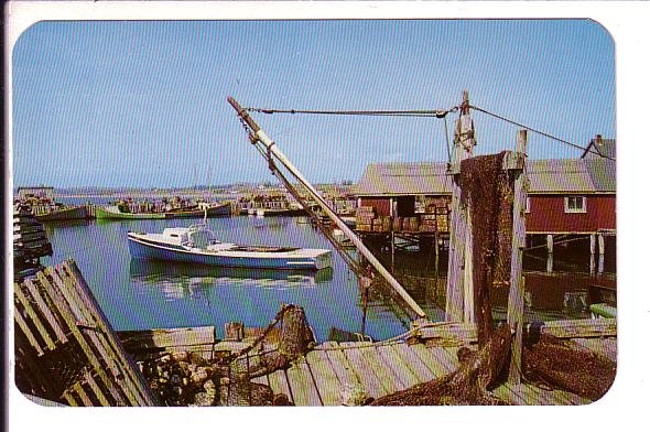 Fishing Scene Yarmouth, Nova Scotia, Canada, Round Corners