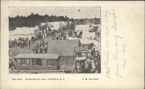 Trenton New Jersey NJ Inter State Fair Pike Midway c1910 Vintage Postcard