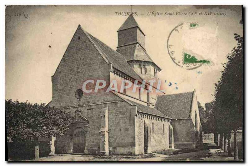 Old Postcard Touques L & # 39Eglise Saint Pierre