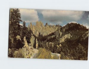 B-136981 Hairpin Turn, Foot of Cathedral of Spires, Black Hills of South Dakota