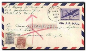 Letter United States Flight Detroit to Brazil January 11, 1946