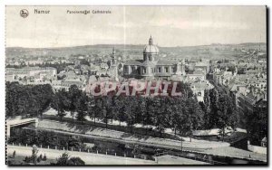 Old Postcard Panorama and Namur Cathedral