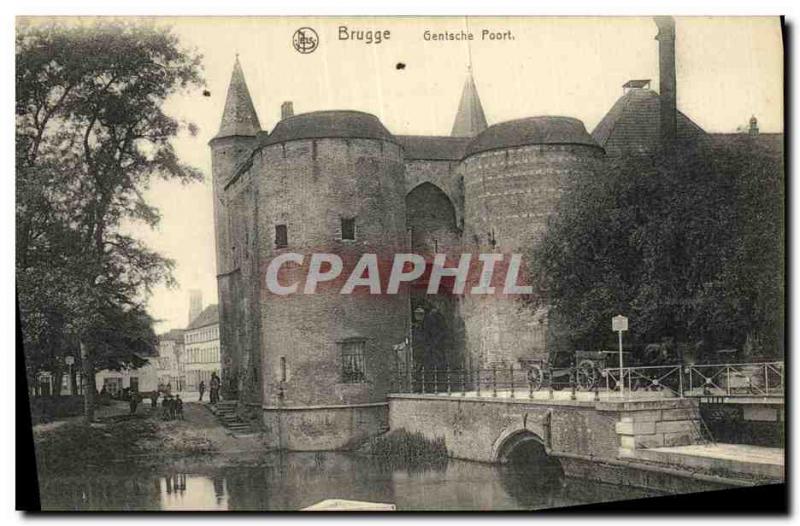 Postcard Old Bruges Poort Gentsche