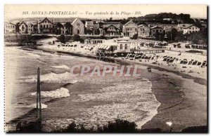 Royan Pontaillac Old Postcard General View of the beach