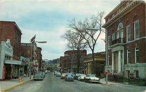 Postcard Maine Rumford Business District 1960s autos Eastern 23-7120