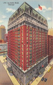 Chicago Illinois 1940s Postcard LaSalle Hotel