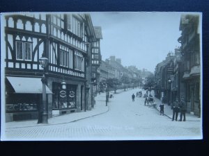 LEEK St Edwards Street QUIET WOMAN HOTEL & ROWNTREE'S SHOP c1920 RP Postcard