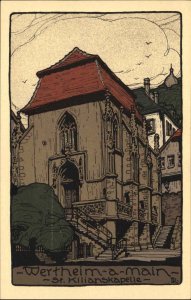 Wertheim am Main Baden-W�rttemberg  St. Kilianskapelle Arts & Crafts Postcard