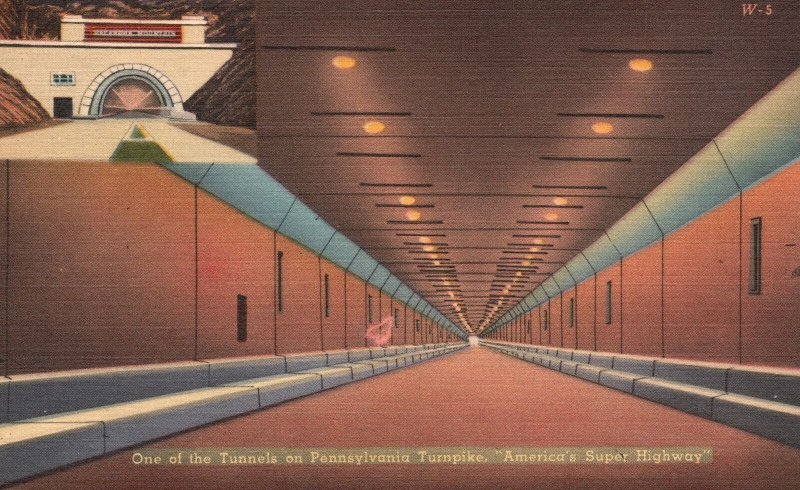 Allegheny Tunnel On Pennsylvania Turnpike America's Super Highway  Postcard