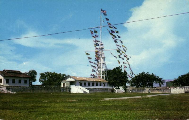 malay malaysia, PENANG, Esplanade with Lighthouse (1960s) A.S.M.K. P-373