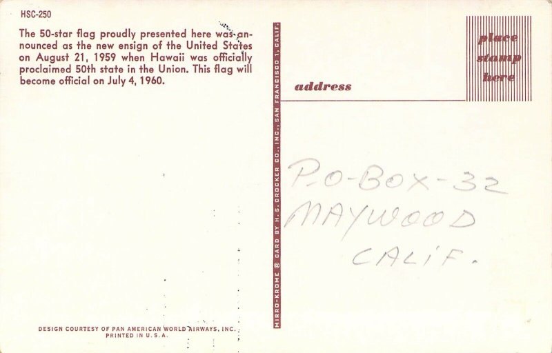 Chief Joseph, First Day of Issue on US Flag, 1968, Old Postcard