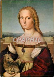 Postcard Modern Galleria Borghese Roma Portrait of Young Woman with Unicorn