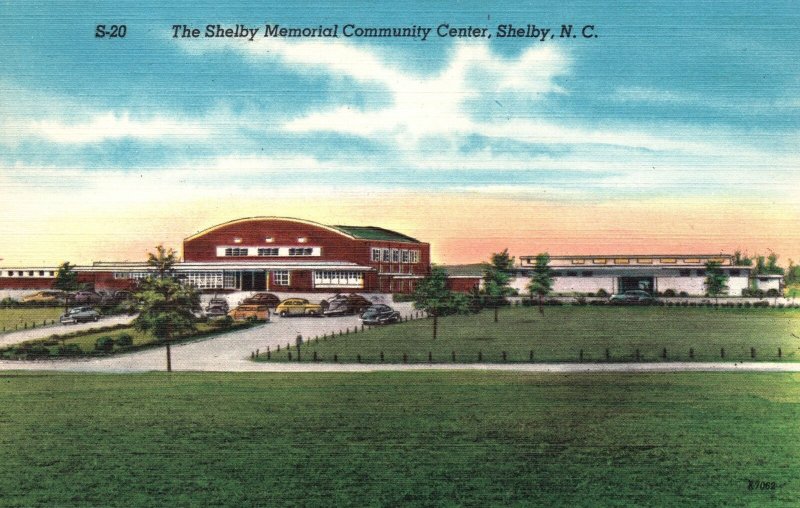 Vintage Postcard The Shelby Memorial Community Center Shelby North
