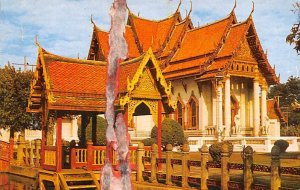 Pavilion and Main Chapel of the Marble Temple Bangkok Thailand Unused 