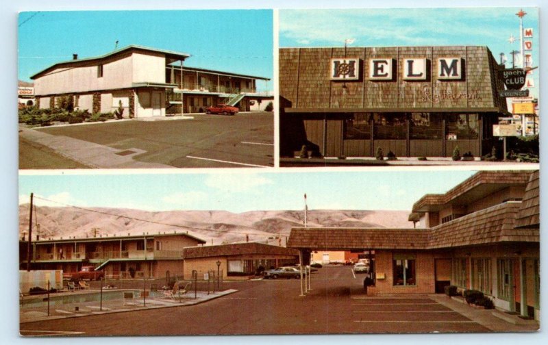 LEWISTON, ID Idaho ~ Roadside SACAJAWEA LODGE Helm Restaurant c1960s  Postcard