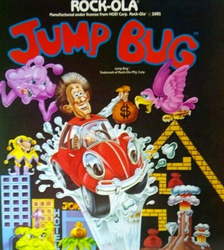 Jump Bug Arcade Flyer Vintage Rock-Ola 1981 Video Game 8.5 x 11 Retro Vintage