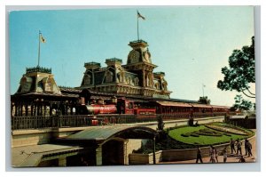 Vintage 1972 Postcard Walt Disney World Steam Railroad Orlando Florida