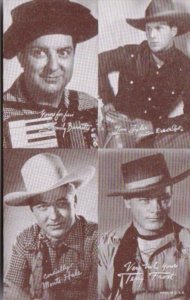 Vintage Cowboy Arcade Card Smily Burnette Tom Tyler Monte Hale & Terry Frost