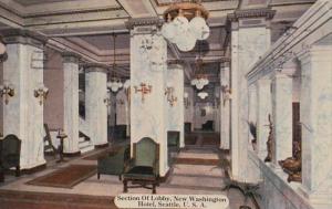 Washington Seattle Washington Hotel Section Of Lobby 1913