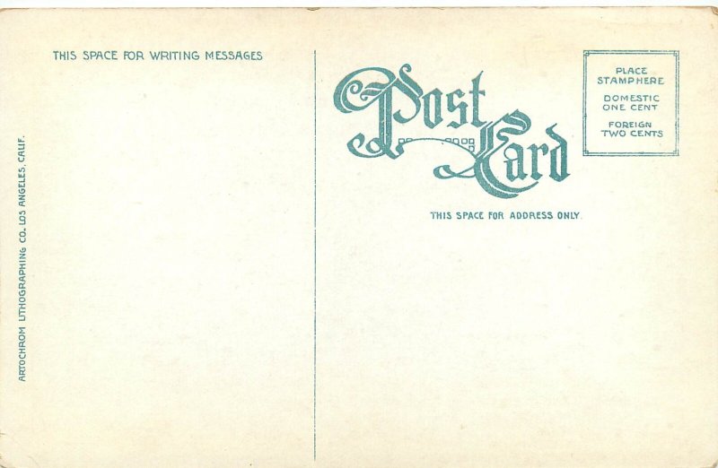 Artochrom Lithographing Postcard Monrovia CA Methodist Episcopal M.E. Church