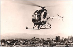 Hughes 268A N8727F USA Helicopter Vintage RPPC 09.56 