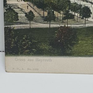 Luitpold-Platz mit Marnbruck Gruss aus Bayreuth Germany 1906 Vintage Postcard
