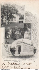 STRAFFORD, Vermont , 1907 ; Mausoleum & house of U.S. Senator Morrill