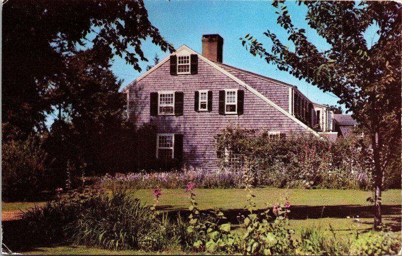 Salt Box House Garden Cape Cod Postcard VTG UNP Vintage Unused Chrome 