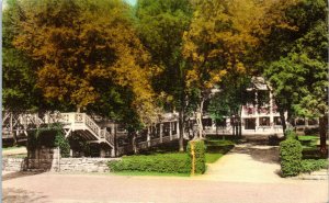 1930s Bedford Springs Hotel Bedford PA Albertype Hand-Colored Postcard