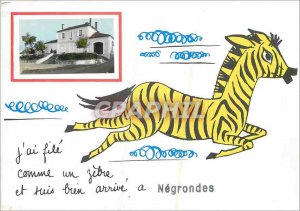 Modern Postcard I file as a zebra Zebra Negrondes