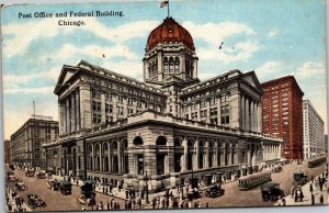 Post Office and Federal Building Chicago IL Postcard PC14