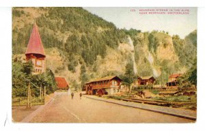 Switzerland - Meiringen. Mountain Stream/Falls  (crease)