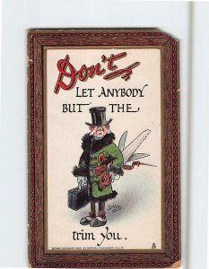 Postcard Dont Let Anybody But The trim you with Comic Embossed Art Print