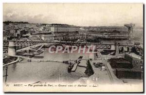 Postcard Old Brest Vue Generale Generale Du Port