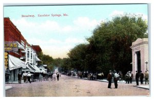 EXCELSIOR SPRINGS, Missouri MO~ Street Scene BROADWAY 1910s Clay County Postcard