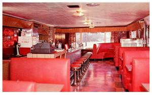 Maine Searsport , Light's Motel and Restaurant  , Interior of Diner