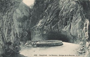 Vercors Dauphiné Gorges de la Bourne France Vintage Postcard Bicycle Scenic