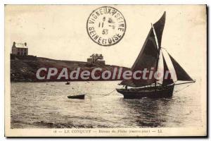 Postcard Old Conquet The fishing boat