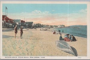 Postcard Bathing Beach Ocean Beach New London CT