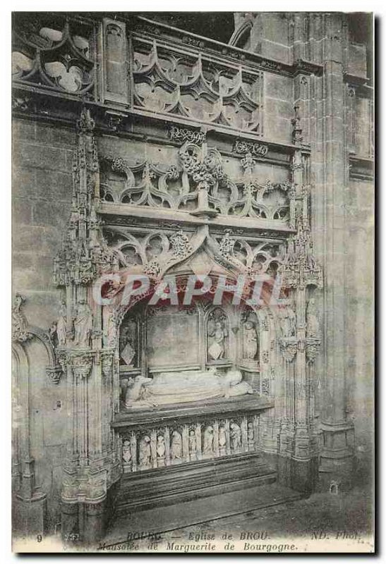 CARTE Postale Bourg Old Brou Church Mausoleum of Marguerite de Bourbogne