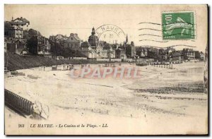 Old Postcard Le Havre Casino and the Beach