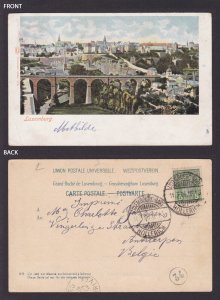 LUXEMBOURG 1906, Postcard, Luxembourg, Posted