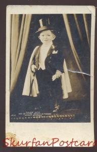 RPPC RINGLING BROS AND BARNUM & BAILEY CIRCUS PERFORMER MIDGET MAJOR MITE