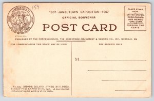 State Building Rhode Island Jamestown Exposition 1907 First Capitol Postcard