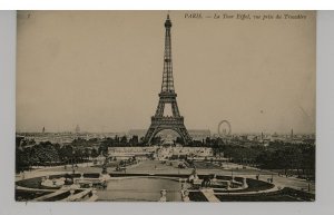 France - Paris. The Eiffel Tower Viewed from the Trocadero