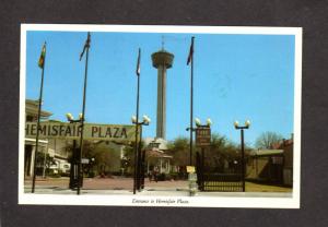 TX Entrance Hemisfair Plaza Tower Americas San Antonio Texas Postcard