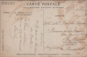 Belgium Ypres The Last Fugitives Vintage Postcard C379