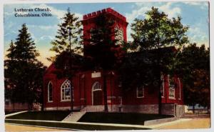 c1920 COLUMBIANA Ohio Postcard Lutheran Church County Lisbon Leetonia