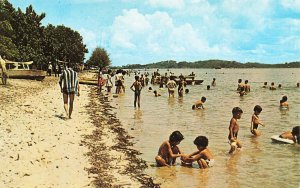 Singapore China The Famous Changi Beach Children Postcard